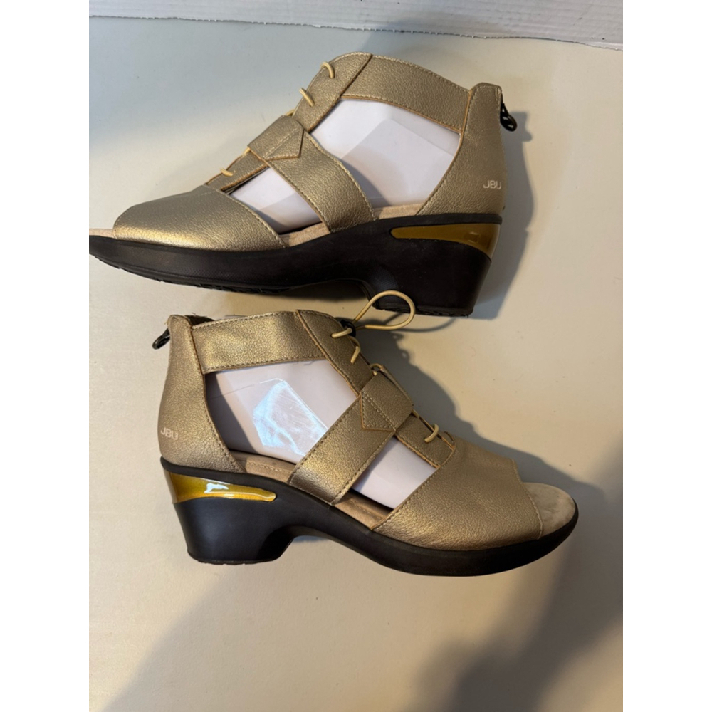 JBU Memory Foam by Jambu Gold Sandals Size 9M - Picture 5 of 9